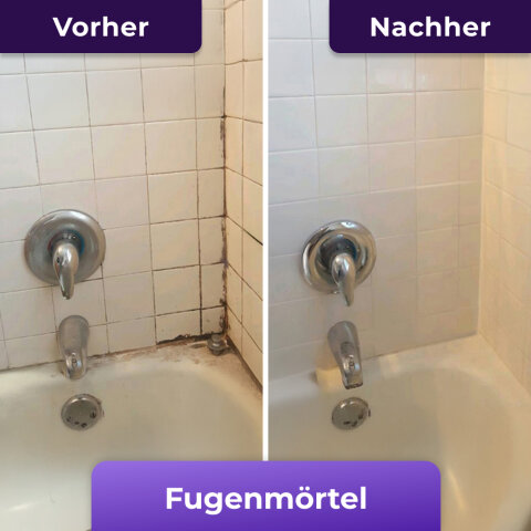 Før og efter NuroClean på fuger